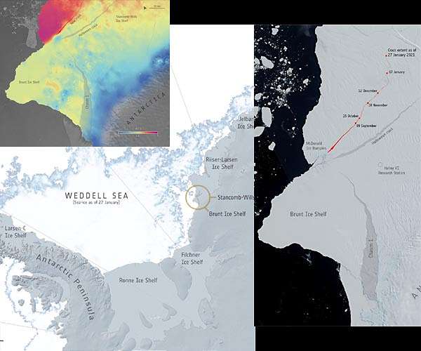 Vast iceberg breaks off near UK Antarctic base