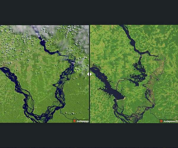 Satellites over Amazon capture choking of 'House of God' river by the Belo Monte Dam