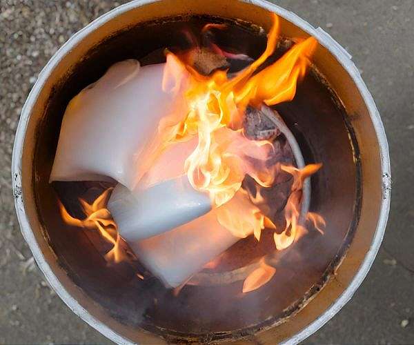 Chinese factory shreds wedding photos for fuel
