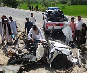 NATO soldier killed in Afghan multiple suicide attack