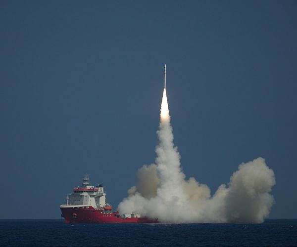 China's CERES 1 rocket launches satellites from sea
