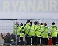 Climate protesters cause chaos at British airport