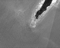 Sun glitter reveals coastal waves