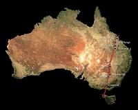 World's longest continental volcano chain in Australia