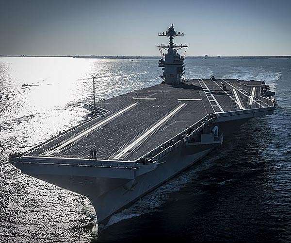 Navy tests aerial logistics drone on USS Gerald Ford
