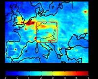 Global air pollution map produced by Envisat's SCIAMACHY