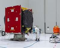 Data-relay satellite beams at light speed