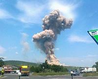 Thousands flee huge 'sabotage' explosion at Ukraine arms depot