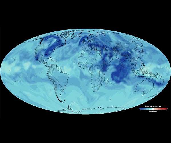 Local lockdowns brought fast global ozone reductions
