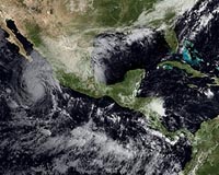 Weakened Hurricane Jimena nears Mexican coast
