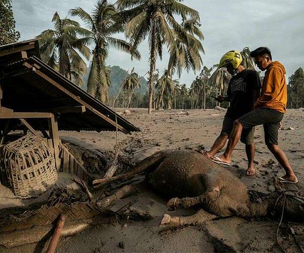 'I'm traumatised': Indonesia volcano rains destruction on village