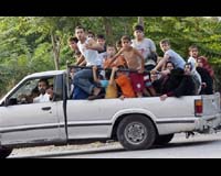Frightened Lebanese Flee Israeli Bombardment Of South