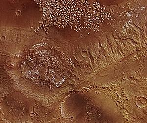 Rocky Mounds And A Plateau On Mars