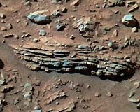 Spirit Investigating Ancient Rocks