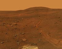 Opportunity Mars rover on the way to Perseverance Valley