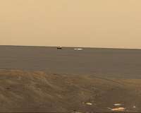 Opportunity leaving crater rim for the Plains of Meridiani