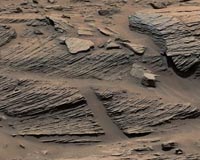 Mars Panorama from Curiosity Shows Petrified Sand Dunes
