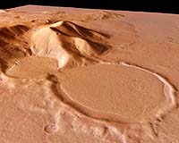 Hourglass Shaped Craters Filled With Traces Of Glaciers