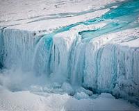 Nansen gives birth to two icebergs