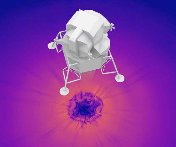 Rocket Exhaust on the Moon: NASA Supercomputers Reveal Surface Effects