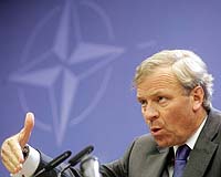 NATO force conditional on Mideast peace pact: NATO chief