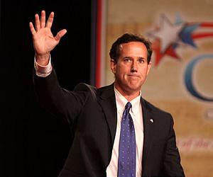 Santorum attacks Obama's radical 'world view'