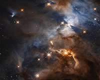 Hubble reveals cosmic Bat Shadow in the Serpent's Tail