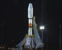 Soyuz ready for liftoff with two Galileo satellites