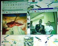 Medics Demonstrate Treating Disaster Victims Via Satellite