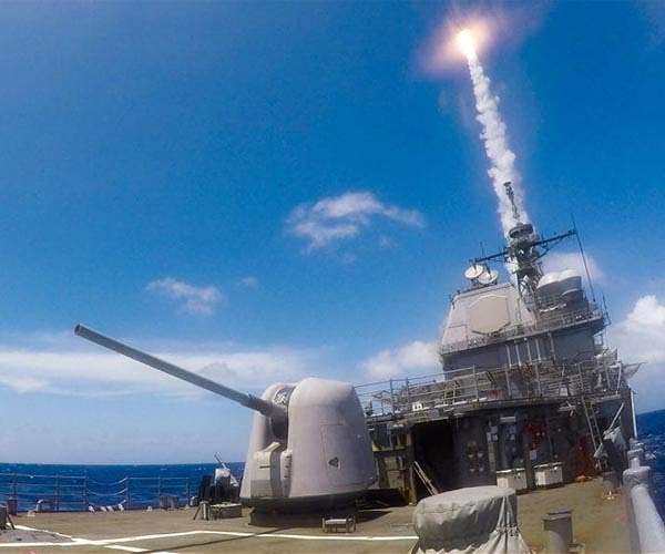 USS Ross conducts live-fire missile test in NATO exercises