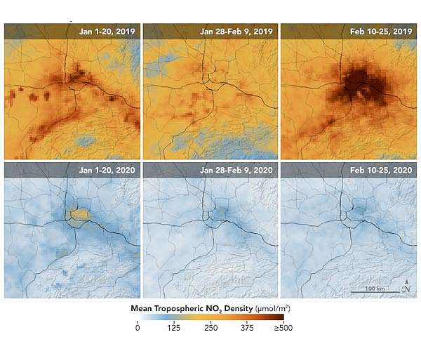 NASA model reveals how much COVID-related pollution levels deviated from the norm